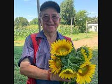 Bill Eason with Sunflowers