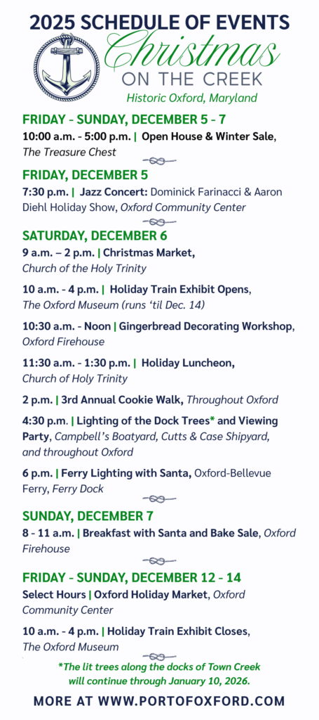 2025 Christmas on the Creek Schedule (1)