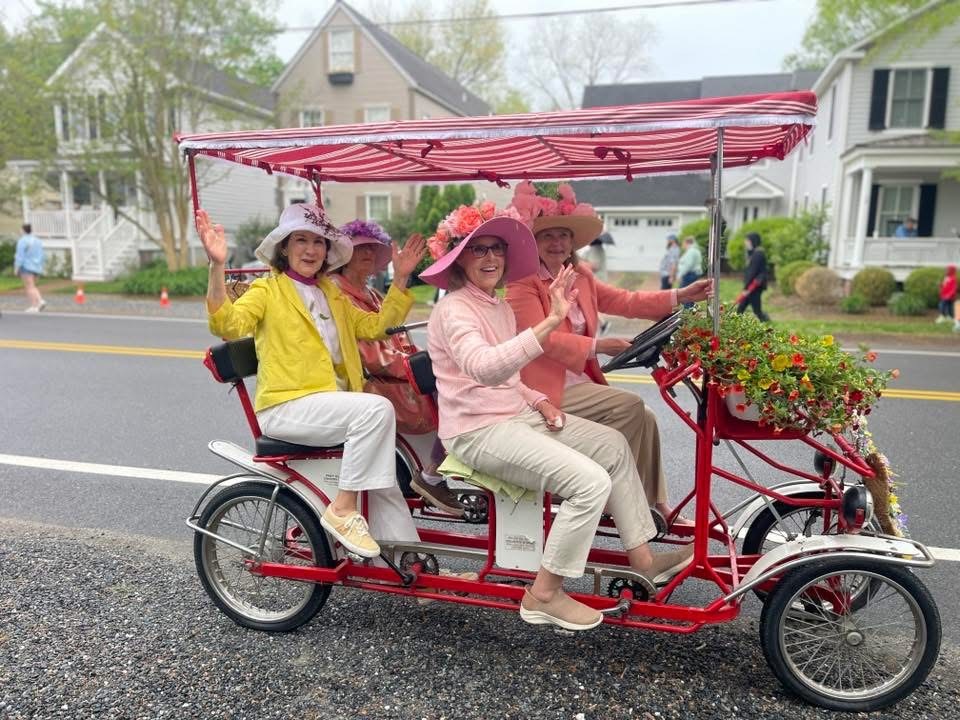 Ladies on pedibike in Oxford, MD