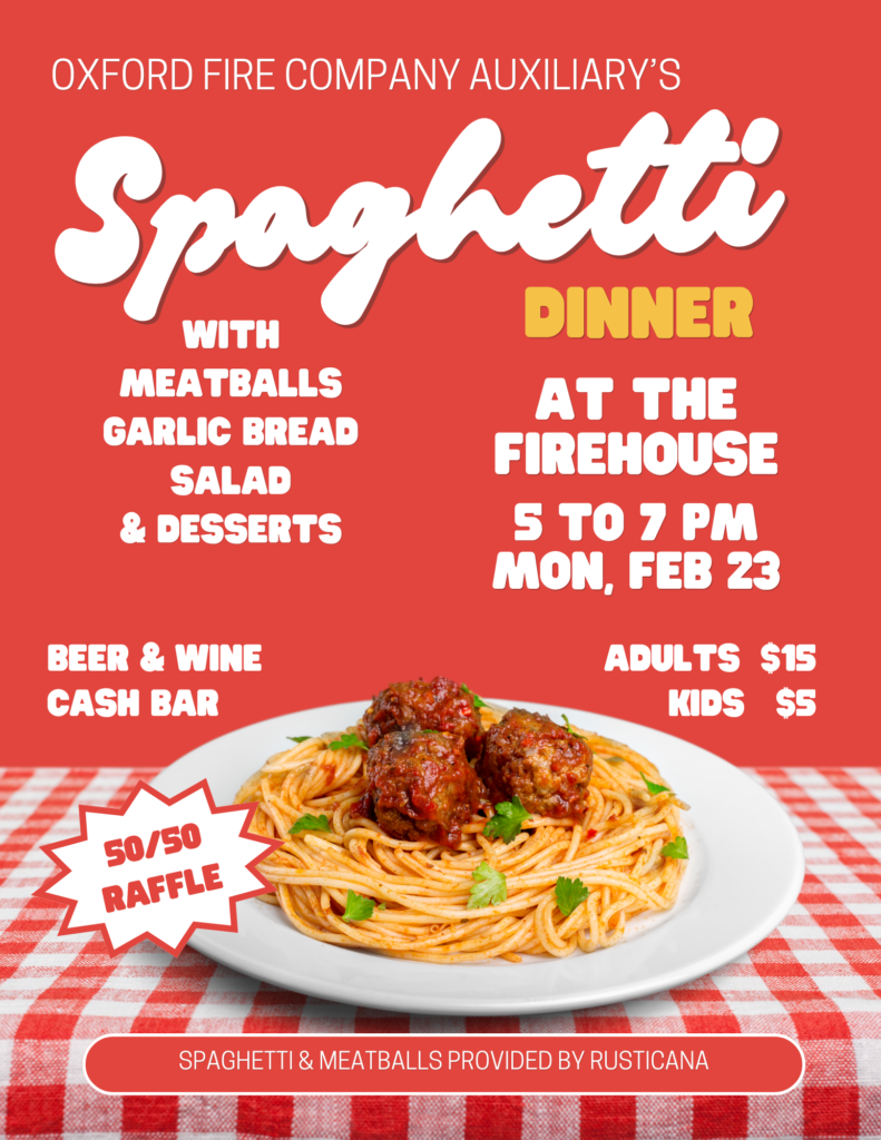 2026 Spaghetti Dinner flyer