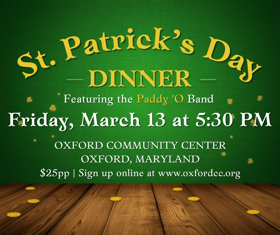 St. Patrick's Day Dinner Announcement