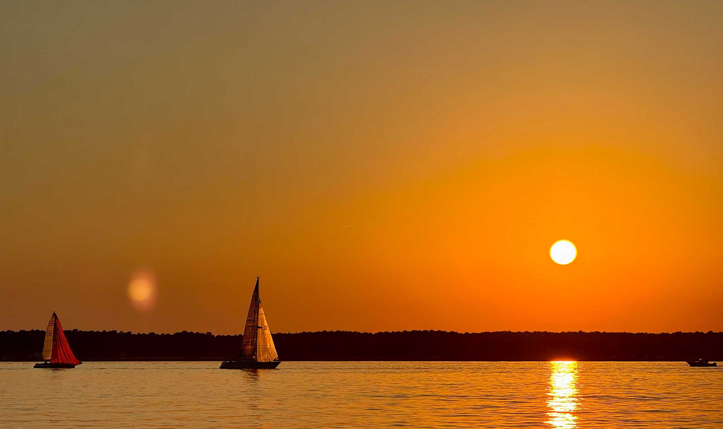 Sailboats at Sunset